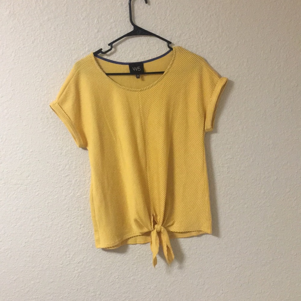 Yello zig zag patterned short sleeve shirt